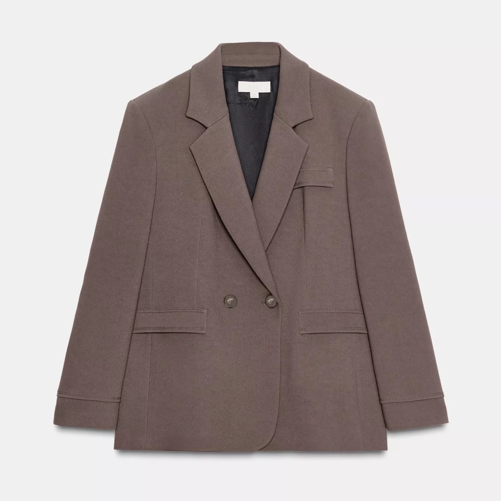 Zara Double-Breasted Taupe Blazer Jacket small
